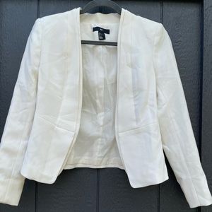 H&M fitted white blazer size 6